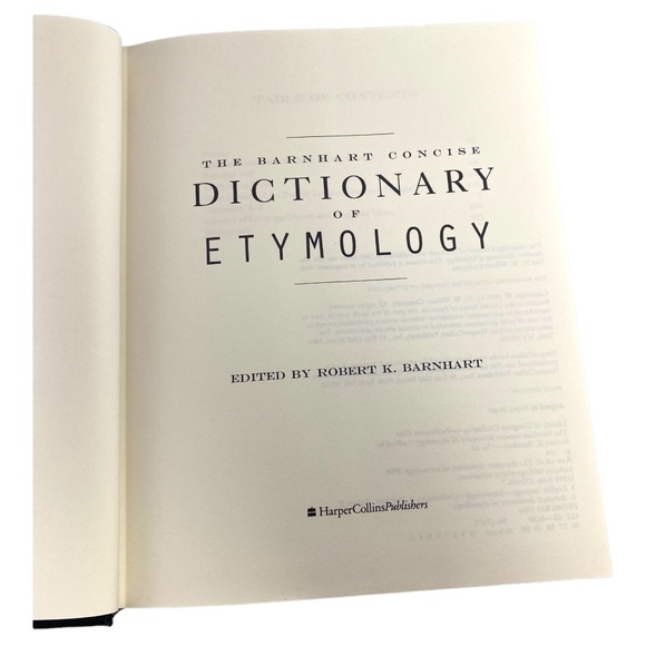 Barnhart Concise Dictionary of Etymology, Hardcover by Barnhart, Robert K. Book - Picture 9 of 10
